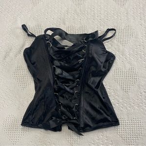Spirit Halloween Black Corset Top (M)